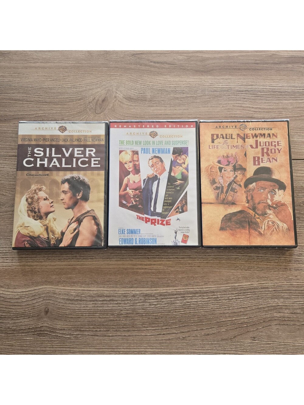 SEALED: Paul Newman 3-DVD LOT Warner Archive Silver Chalice Prize Judge Roy Bean